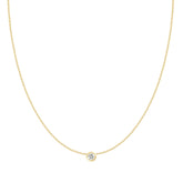 18K Yellow Gold .20CT Diamond Bezel Necklace